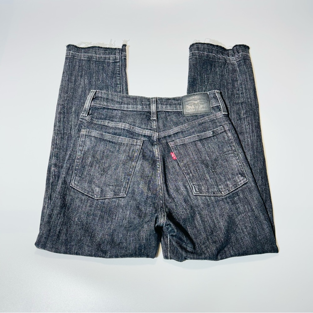 Levi's jeans Wedgie Buttonfly Straight leg jeans dark gray black women size 25